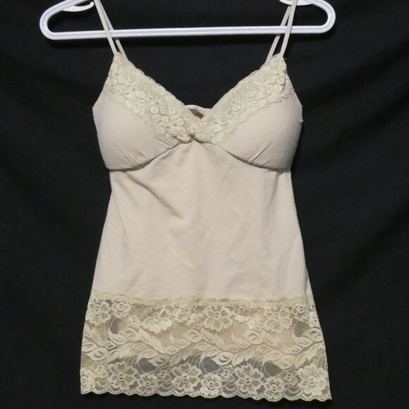 DEREK HEART | small | 100% Cotton | Lace Trim Cami Top - Picture 1 of 14